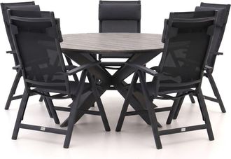 Bellagio la vita attrattiva Bellagio Avenza/Fidenza &oslash;149cm dining tuinset 6-delig verstelbaar