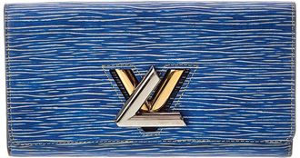 Louis Vuitton Blue Leather Twist Long Wallet (Authentic Pre-Loved)