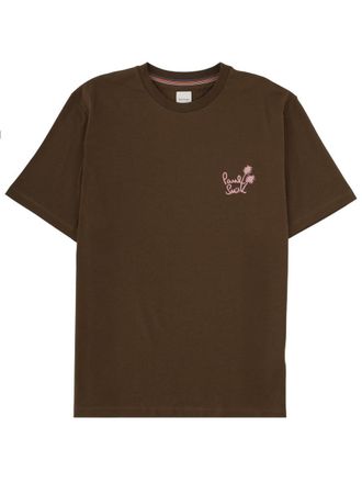 Paul Smith Pink Minimalist Chest Logo Organic Cotton T-Shirt
