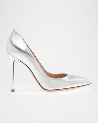 Gianvito Rossi 105mm Gianvito Metallic Leather Pumps