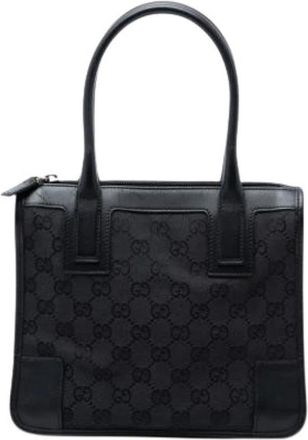 Gucci Pre-owned Handbags, female, Black, Size: ONE SIZE Pre-owned Vintage Canvas Handbag