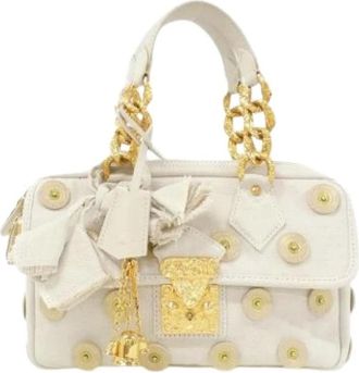 Louis Vuitton Pre-owned Handbags, female, White, Size: ONE SIZE Pre-owned Canvas Handbag