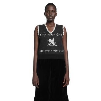 Renli Su Romantic Angel Wool Knit Vest