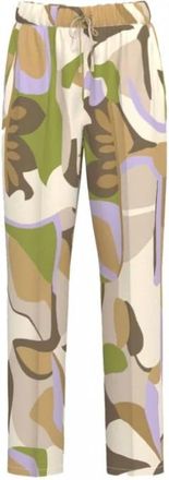 Marella Broek met patroon - Dames - Straight fit broeken - Veelkleurig - L - Broeken