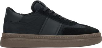Estro & Luminara Winter Lage Sneakers met Bontvoering - Dames - Sneakers - Zwart - 36 EU - Leer - Schoenen