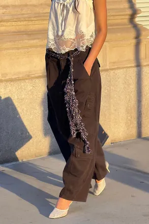 Chan Luu Fringe Skinny Scarf