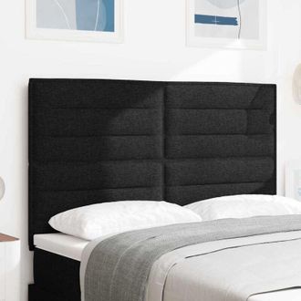 vidaXL Cabecero Led Con Luces De Tiras Led Manual Negro 160 Cm Tela Vidaxl