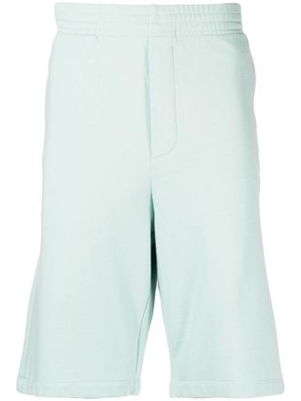 Maison Kitsun&eacute; logo-patch track shorts - Green