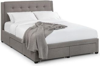 Julian Bowen Fullerton King Bed With 4 Drawers 150cm Grey - Julian Bowen | TJ Hughes