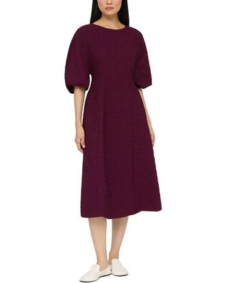 Lafayette 148 New York Short Balloon Sleeve A-Line Dress