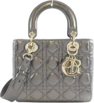 Dior Pre-owned My ABCDior Lady Dior Small Calf Handbag - Dames - Vintage Handtas - Grijs - ONE Size - Leer - Vintage