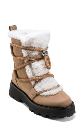 DKNY Signe Faux Shearling Lug Sole Bootie in Whiskey at Nordstrom Rack, Size 9.5
