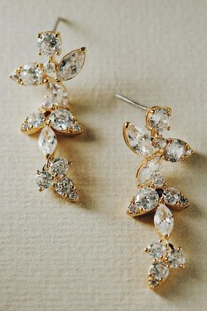 Nadri Floral Cluster Drop Earrings