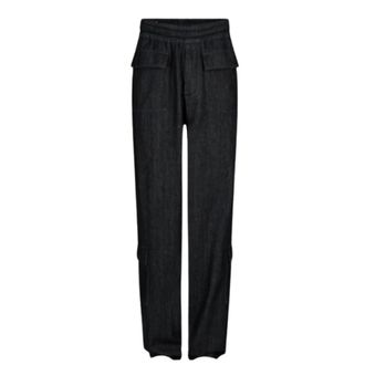 Dries Van Noten Straight Trousers, male, Blue, M, Blue Cargo Trousers with Technical Fabric