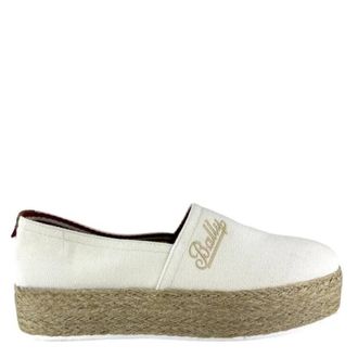 Bally Felly Logo Cotton Espadrilles, Brand Size 37 ( US Size 6.5 )