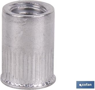 cofan Tuercas Remachables Cil&iacute;ndricas Ranuradas Fondo Abierto Cabeza Reducida Aluminio M4 X 10