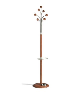 HERDASA Herdasa - Perchero Mod. 427 Barato Con Parag&uuml;ero Cromo Satinado Lacado Cerezo, 189 Cm(alto)37 Cm(ancho)37 Cm(largo)