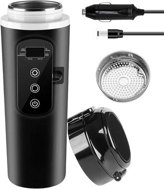 No Brand Hervidor De Coche - 500 Ml - 12 V - 24 V - El&eacute;ctrico - Con Control De Temperatura Y Pantalla Lcd - Hervidor Port&aacute;til Para Cami&oacute;n - Camping - Caf&eacute; - Le