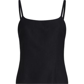 Brunello Cucinelli Fluid twill top with monili in Black at Nordstrom, Size Xx-Large Eu