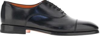 Santoni Archie spazzolato leather laced shoes Man 7+