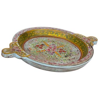 Wanderlust Deco Bandeja de madera pintada 50x39x5