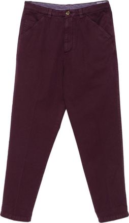 Brunello Cucinelli Purple Cotton Trousers