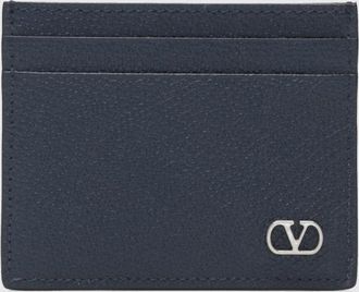 Valentino Garavani Portacarte di credito VLogo Signature Valentino Garavani in pelle a grana