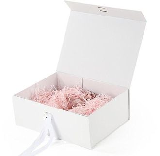 OEM Caja De Regalo Grande Con Tapa - Dimensiones: 29 X 22 X 10,5 Cm - Ideal Para Cumplea&ntilde;os, Bodas, Navidad, Pedidas De Mano, Etc. - Color Blanco