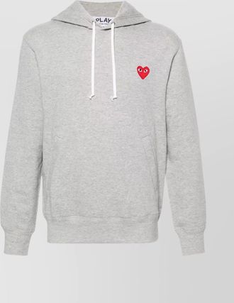 Comme Des Gar&ccedil;ons logo cotton hoodie with drawstring hood