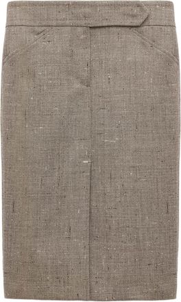 Dorothee Schumacher wool pencil skirt - women - Virgin Wool - 2 - Neutrals