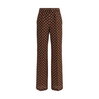P.A.R.O.S.H. Bruine Zijden Casual Broek