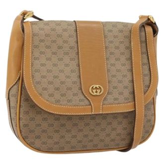 Gucci Pre-owned Cross Body Bags, female, Beige, Size: ONE SIZE Pre-owned Vintage Shoulder Bag