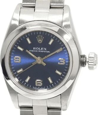 Rolex Pre-owned Metallo watches - - Pre-owned - Donna - Blu - ONE SIZE
