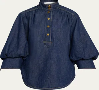 Zimmermann Denim Billow Shirt