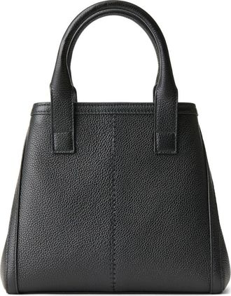 Lafayette 148 New York Mini L Grained Leather Tote in Black at Nordstrom