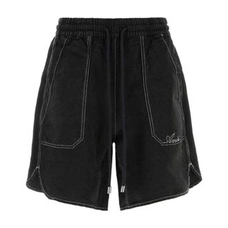 Amiri Script Linnen GD Short - Heren - Korte Broeken - Zwart - XL - Linnen - Korte Broeken