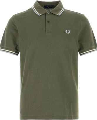 Fred Perry Hombre, Camisetas, Verde, Talla: M