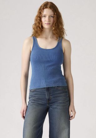 Levi's Tanktop LEVIS CLASSIC FIT TANK, Damen, Gr. XS (34), indigo rib light ind, Rippware, Obermaterial: 100% Baumwolle, unifarben, regular fit normal, Rundh
