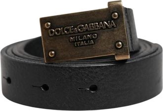 Dolce & Gabbana Heren, Accessoires, Zwart, Maat: 95 CM Leer