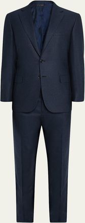 Brioni Mens Herringbone Wool Classic Fit Two-Piece Suit