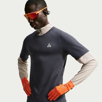 Nike Mens Nike ACG Solar Chase Dri-FIT ADV Trail Running Top in Grey | IO9677-013