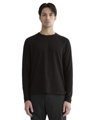 Everlane Everlane Mens The Rec Long-Sleeve Crew, Black, S