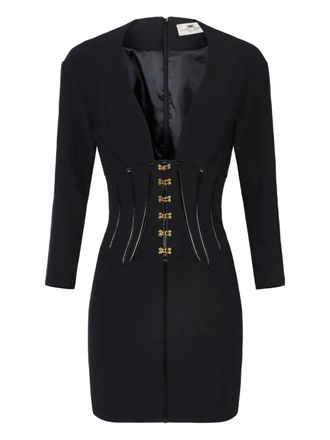 Elisabetta Franchi corset-detail mini dress - Black