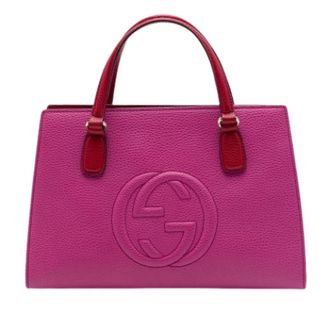 Gucci Pre-owned Soho Satchel - Dames - Pre-owned - Roze - Maat: ONE Size Leer