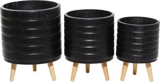 CosmoLiving by Cosmopolitan Cosmoliving By Cosmopolitan Set Of 3 Wood Planter