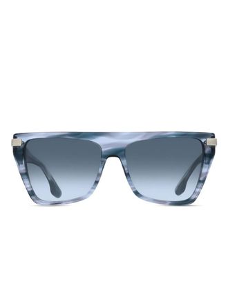 Victoria Beckham horn-effect square sunglasses - Grey