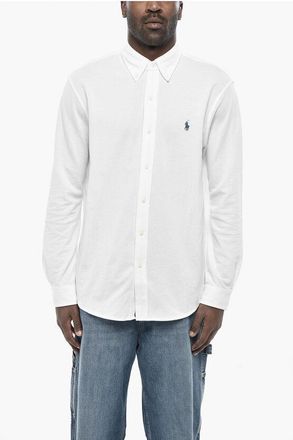 Polo Ralph Lauren Cotton Long-Sleeve Shirt with Embroidered Logo size L