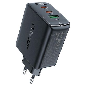 OEM Cargador R&aacute;pido Gan 2x Usb-c Usb-a Pps Pd Qc4+ 65w Negro