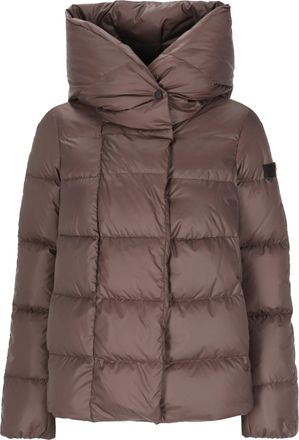 Peuterey Brown Tucano Hooded Quilted Down Jacket