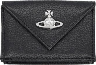 Vivienne Westwood Envelope-Style Wallet With Textured Surface And Metallic Emblem